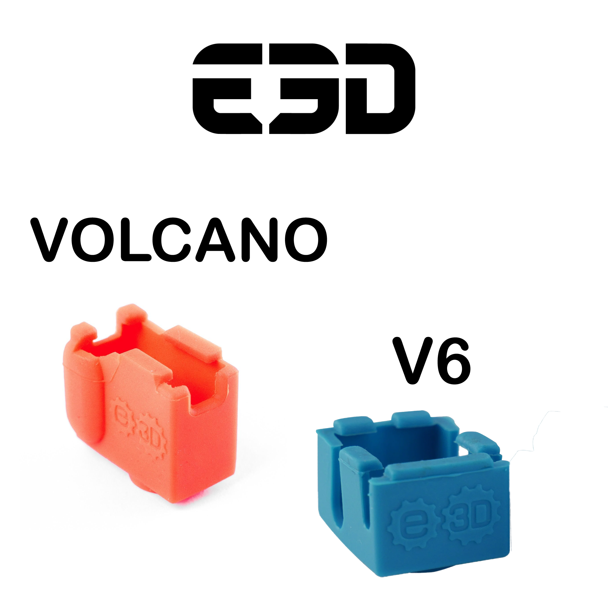E3D V6 & Volcano Heater Silicone Socks - High Temperature Resistant 3D Printer Accessories for Improved Print Quality & Safety (Perfect for ABS, PLA, PETG Filament Printing)