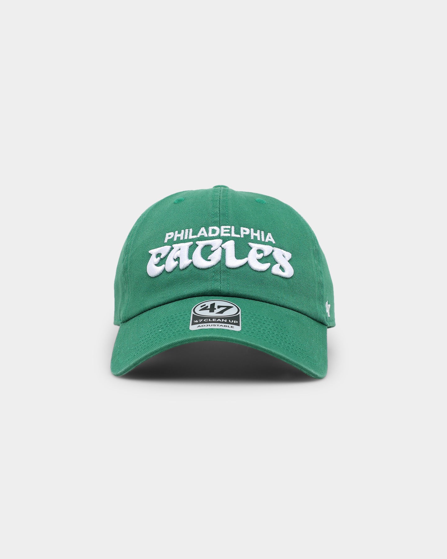 47 Brand Philadelphia Eagles 47 Clean Up Adjustable Strapback Hat - Kelly Green NFL Fan Gear for Game Day & Casual Wear