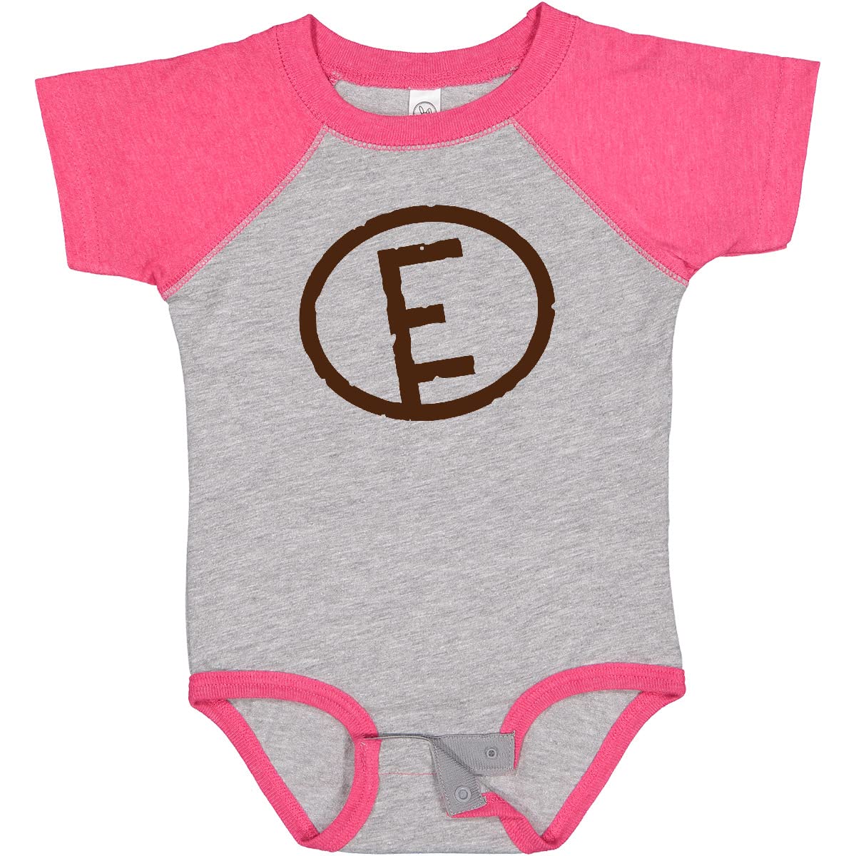 Inktastic Custom Monogram Letter E Baby Bodysuit - Personalized Baby Onesie for Newborns, Infants & Toddlers - Perfect for Gifts, Photo Shoots & Everyday Wear