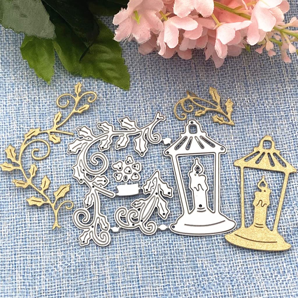 Metal Vine Candlestick Lamp Die Cuts for Card Making, Scrapbooking & DIY Crafts - Embossing Dies for Paper Cards, Albums & Home Decor - Perfect for Wedding, Party & Holiday Decorations