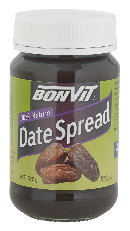 Organic Bonvit Date Spread - Natural Sweetener for Baking, Smoothies & Healthy Snacks | Vegan, Gluten-Free & No Added Sugar | Perfect for Toast, Yogurt & Desserts