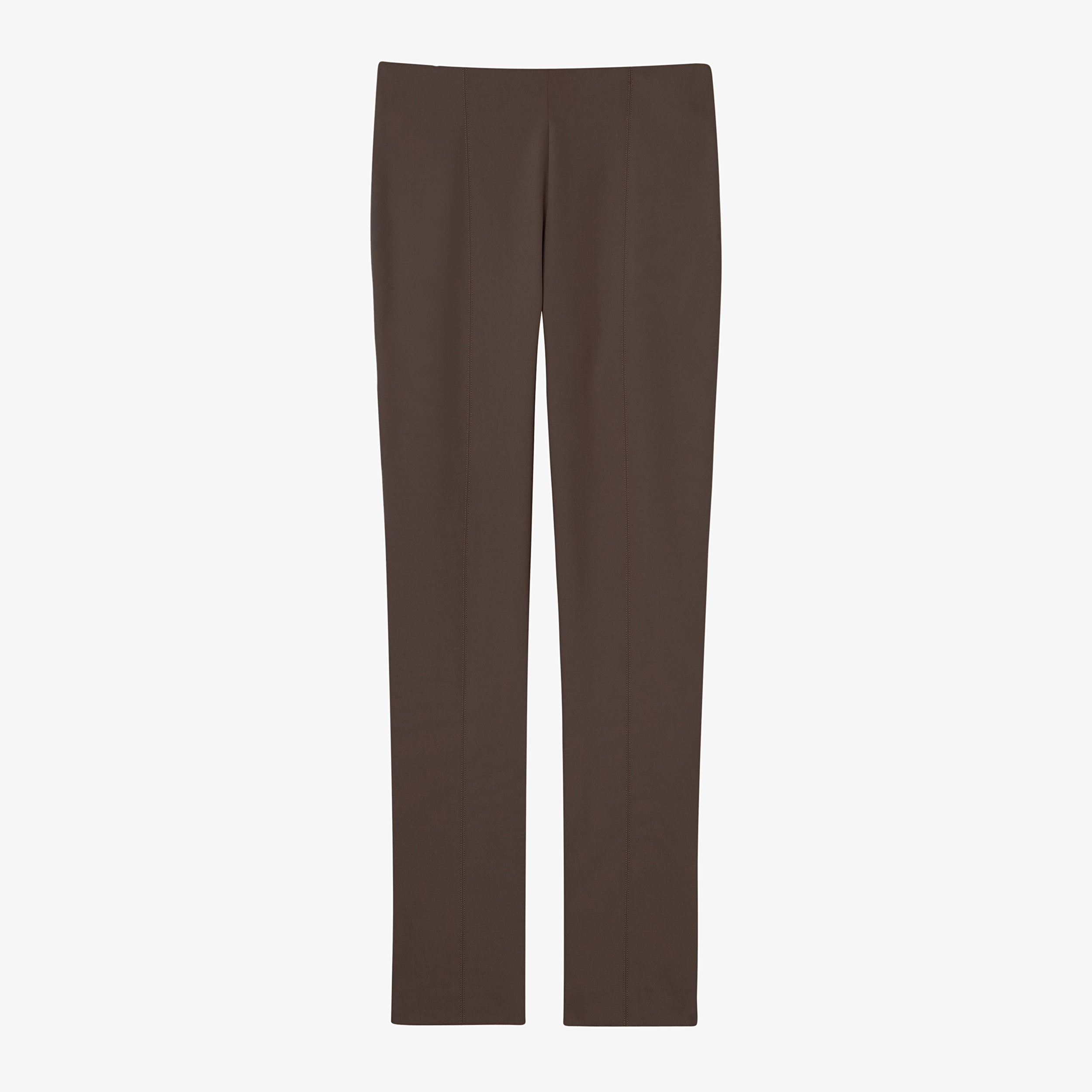 Foster Cigarette Pants for Women - High Waist PowerStretch Slim Fit Trousers in Dark Mink | Perfect for Work, Travel & Casual Wear