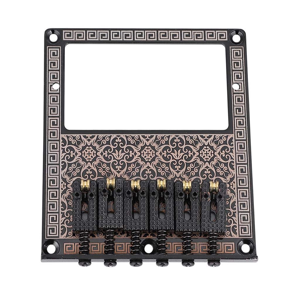 TL Telecaster Electric Guitar Bridge with Humbucker Pickup Slot - Black Kaleidoscope Bridge & Saddle Set with Screws & Wrench | Perfect for Guitar Upgrades, Repairs & Custom Builds