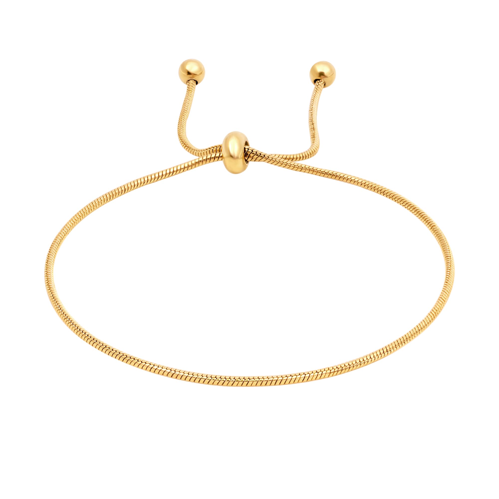 Yowivon Gold Plated Adjustable Bolo Bracelet for Women - Trendy Dainty Tennis Beaded Bracelet, Tarnish Free Fashion Jewelry Gift for Her - Perfect for Casual Wear, Office, Parties & Special Occasions