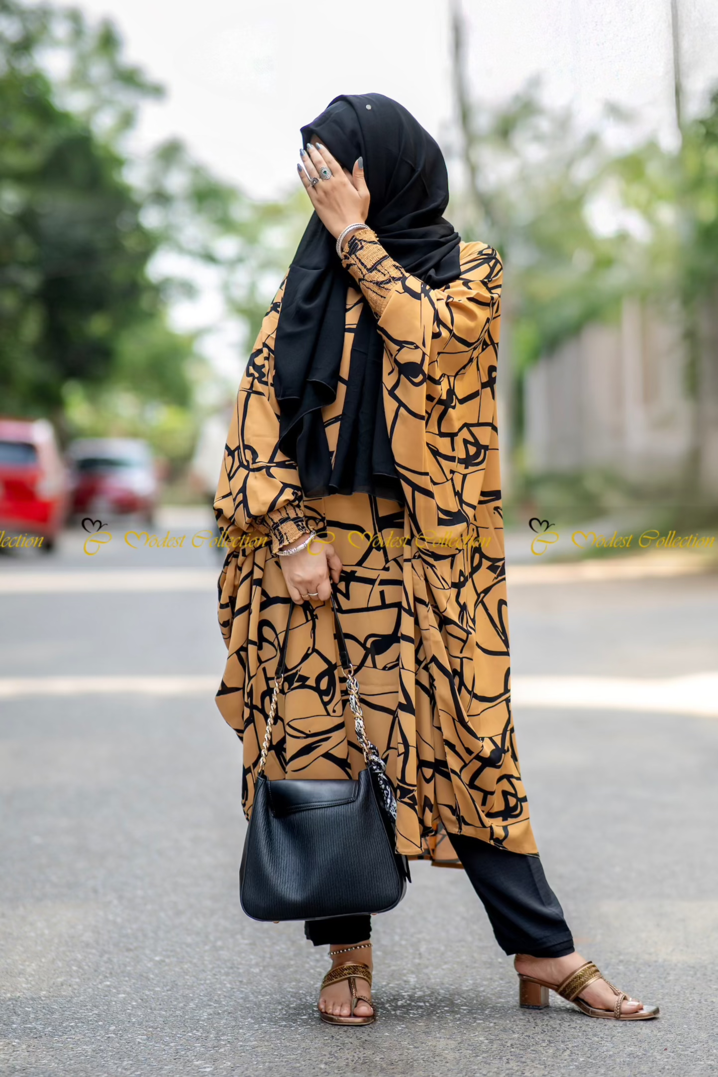 Tanaka Top Printed Brown - Stylish Women's Casual Blouse for Everyday Wear | Perfect for Office, Dating & Outings