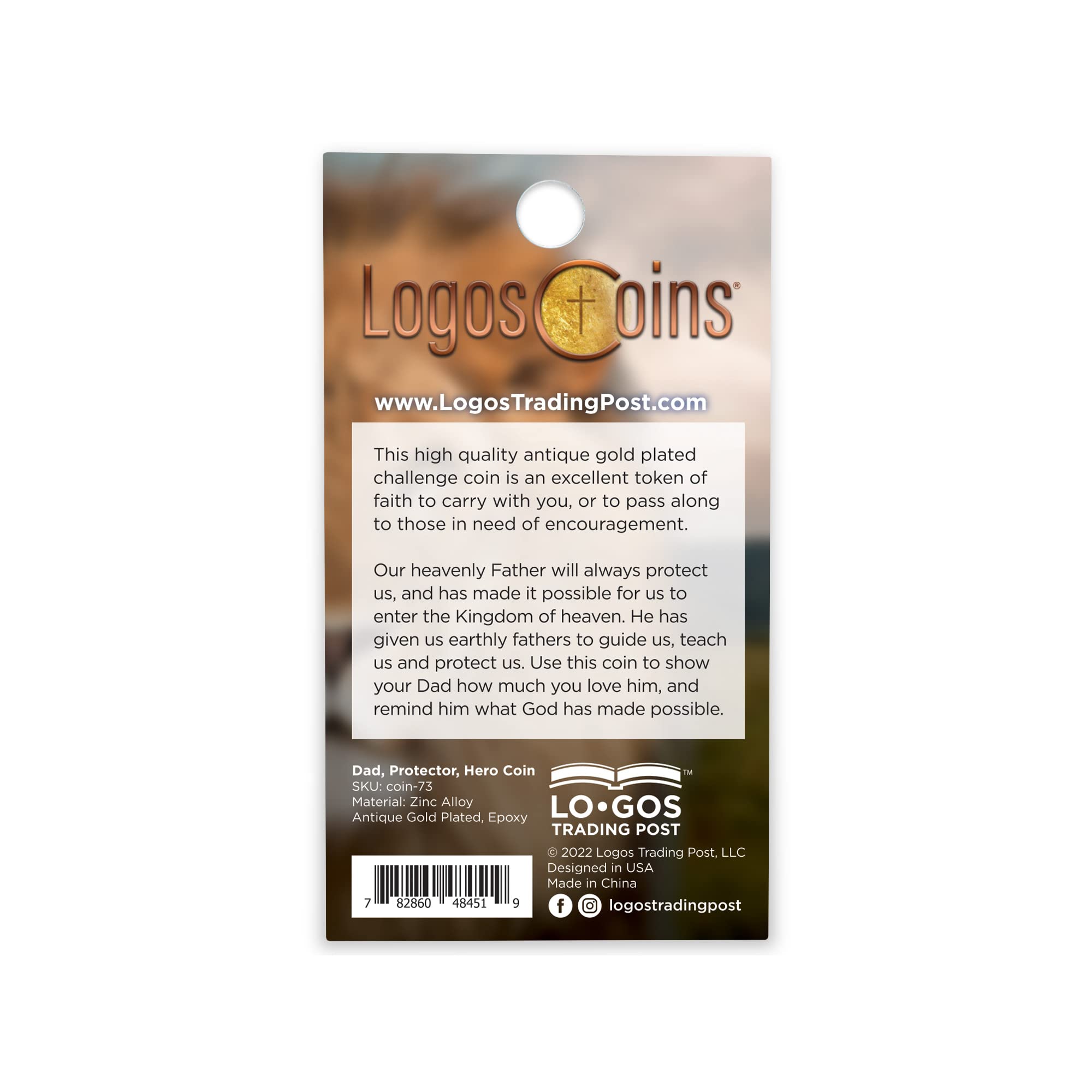 Bulk Pack of 10 Christian Challenge Coins for Dad - Religious Birthday Gift from Daughter or Son - Best Dad in The World Collectible Pocket Token - Perfect for Father's Day, Military Appreciation & Everyday Carry (EDC)