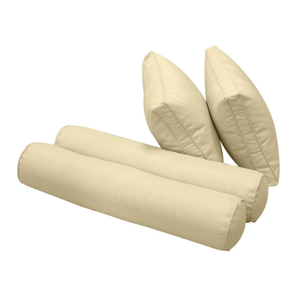 Prolinemax Style1 5-Piece Crib Size Outdoor Daybed Set with Mattress, Cushion & Bolster Pillow - Perfect for Patio, Garden, and Poolside Relaxation AD103