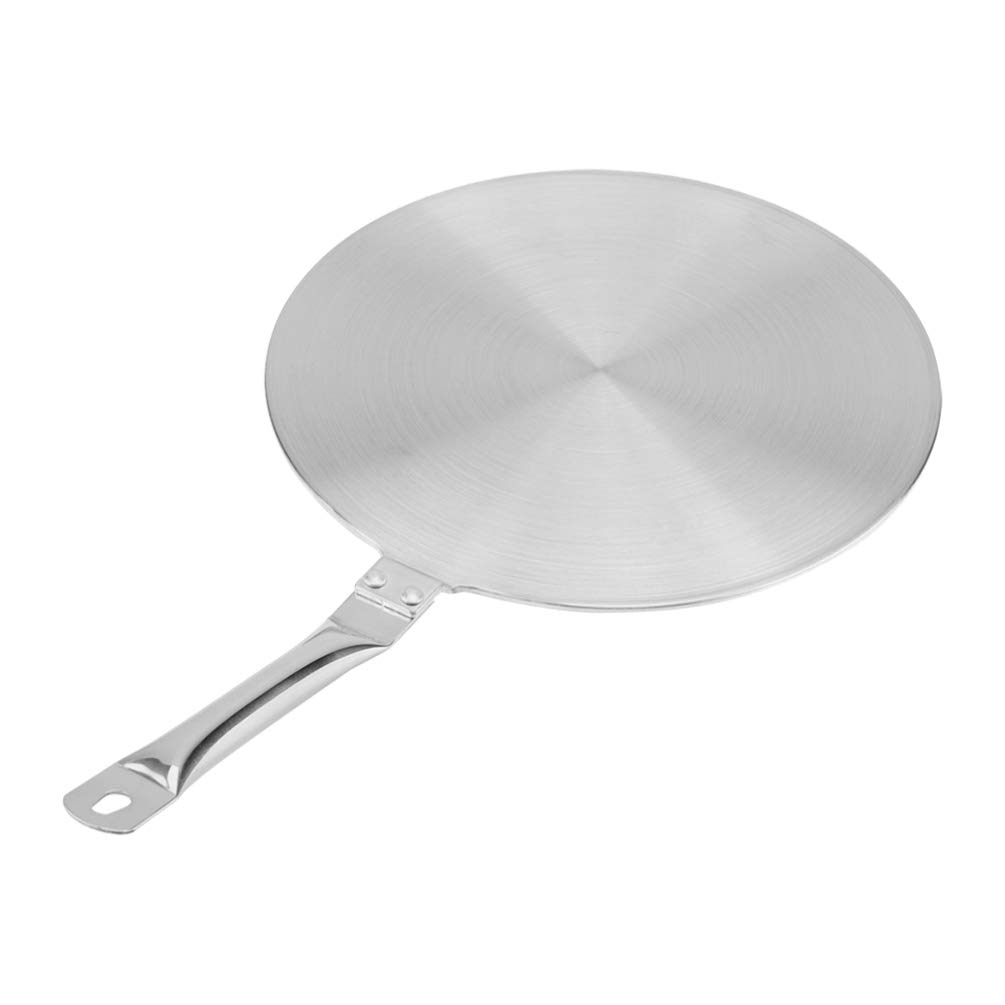 Hemoton Stainless Steel Heat Diffuser Plate for Induction & Gas Stoves - 1pc Induction Interface Disk, Thermal Guide Ring for Even Cooking - Perfect for Sauteing, Simmering & Slow Cooking