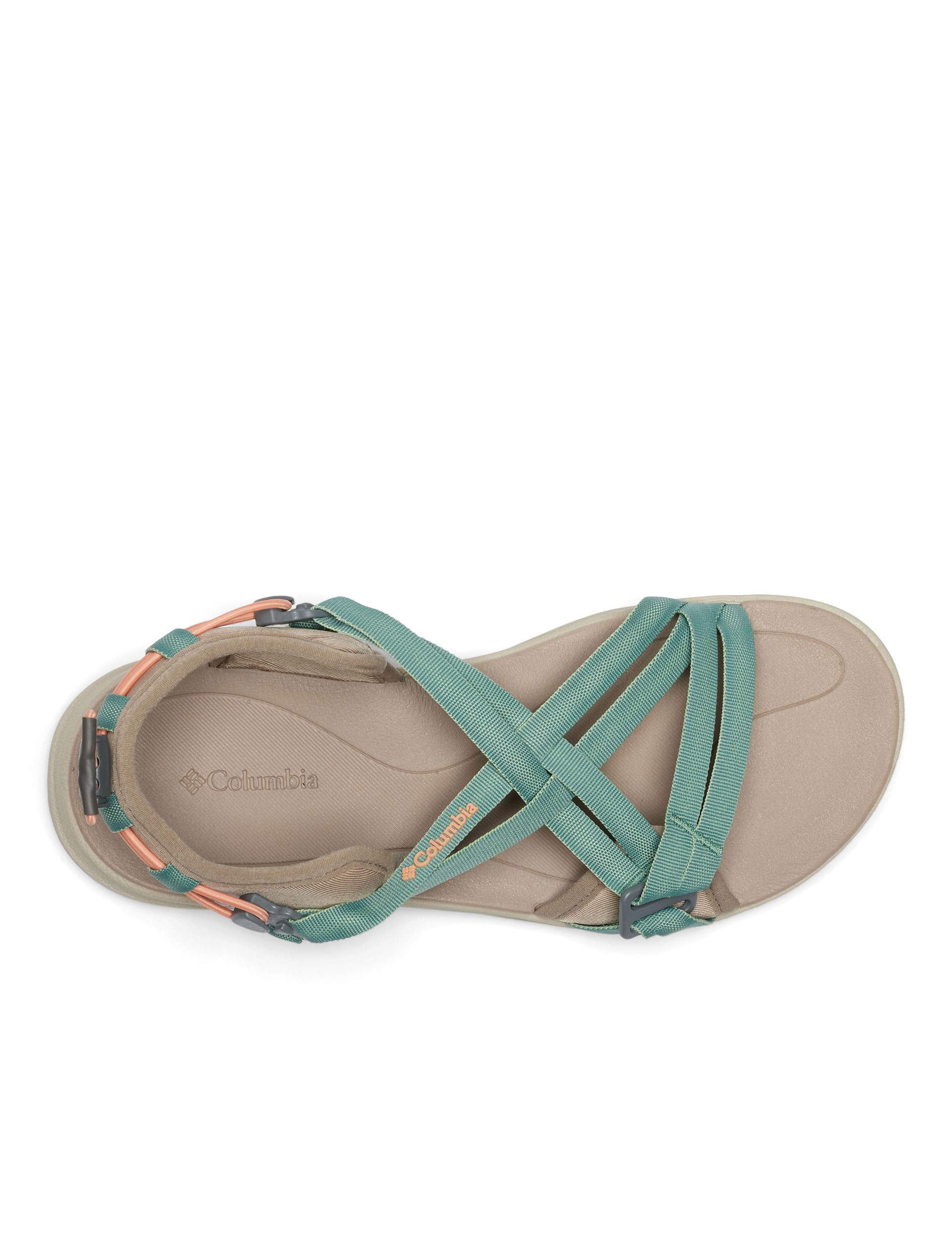 Columbia Women's Fungi/Apricot Fizz Hiking Sandals - Lightweight & Comfortable Outdoor Adventure Footwear for Trail Walking, Beach, and Travel