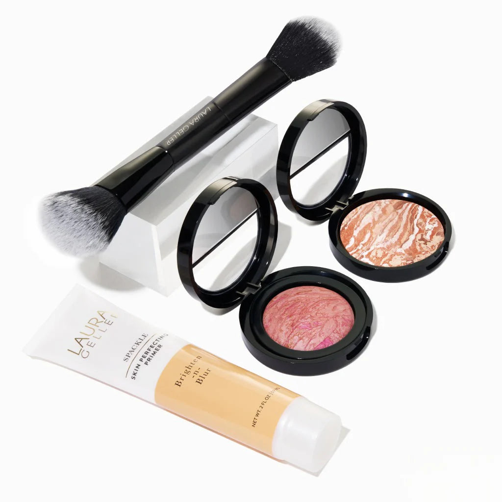 Laura's Finishing Touches Kit (4-Piece) - Professional Makeup Brush Set for Flawless Beauty - Perfect for Home, Salon & Travel Makeup Application