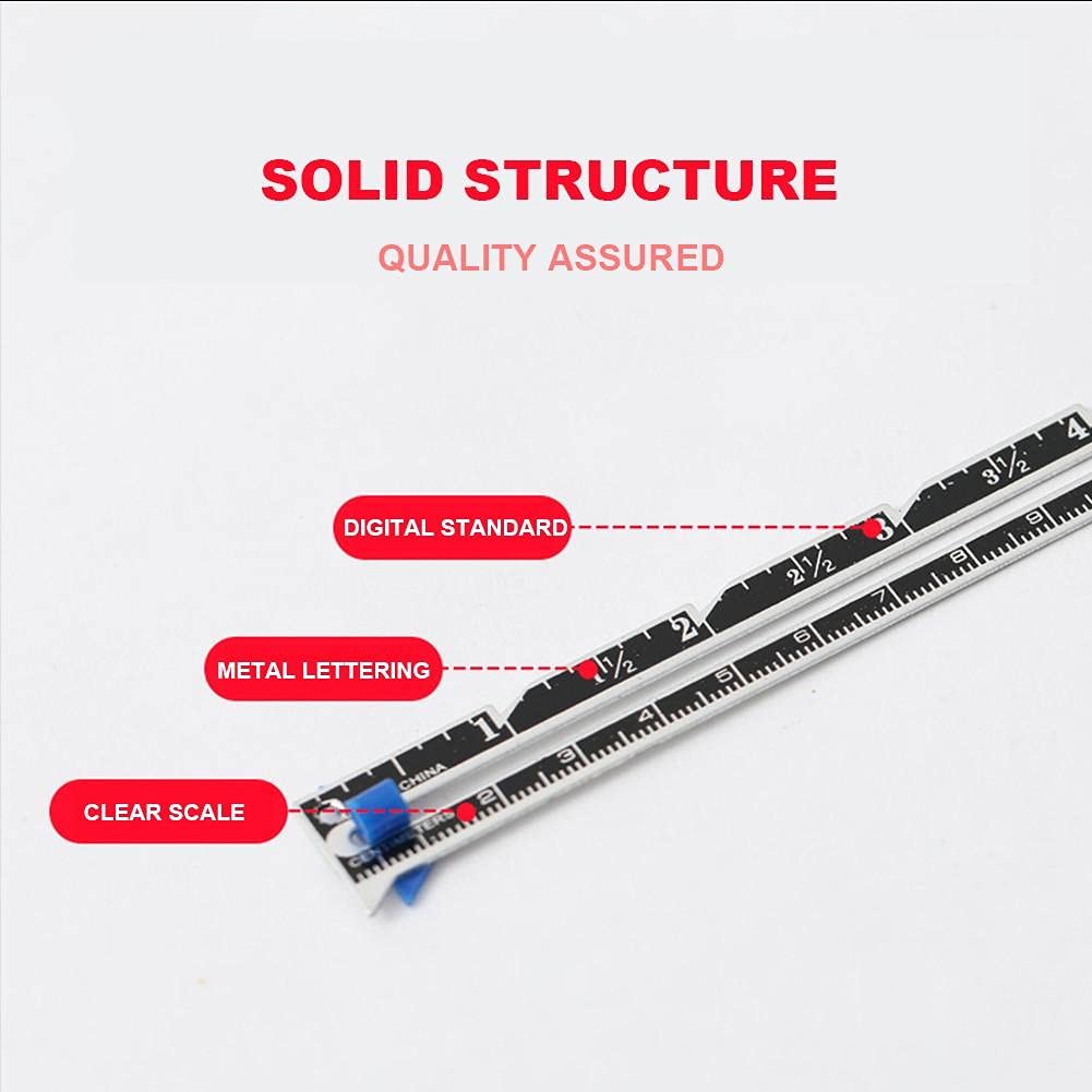 6-Inch Stainless Steel Sewing Gauge Sliding Measuring Tool - Perfect for Quilting, Knitting, Dressmaking & DIY Craft Projects | Accurate Fabric Measurement for Sewing, Tailoring & Handmade Crafts