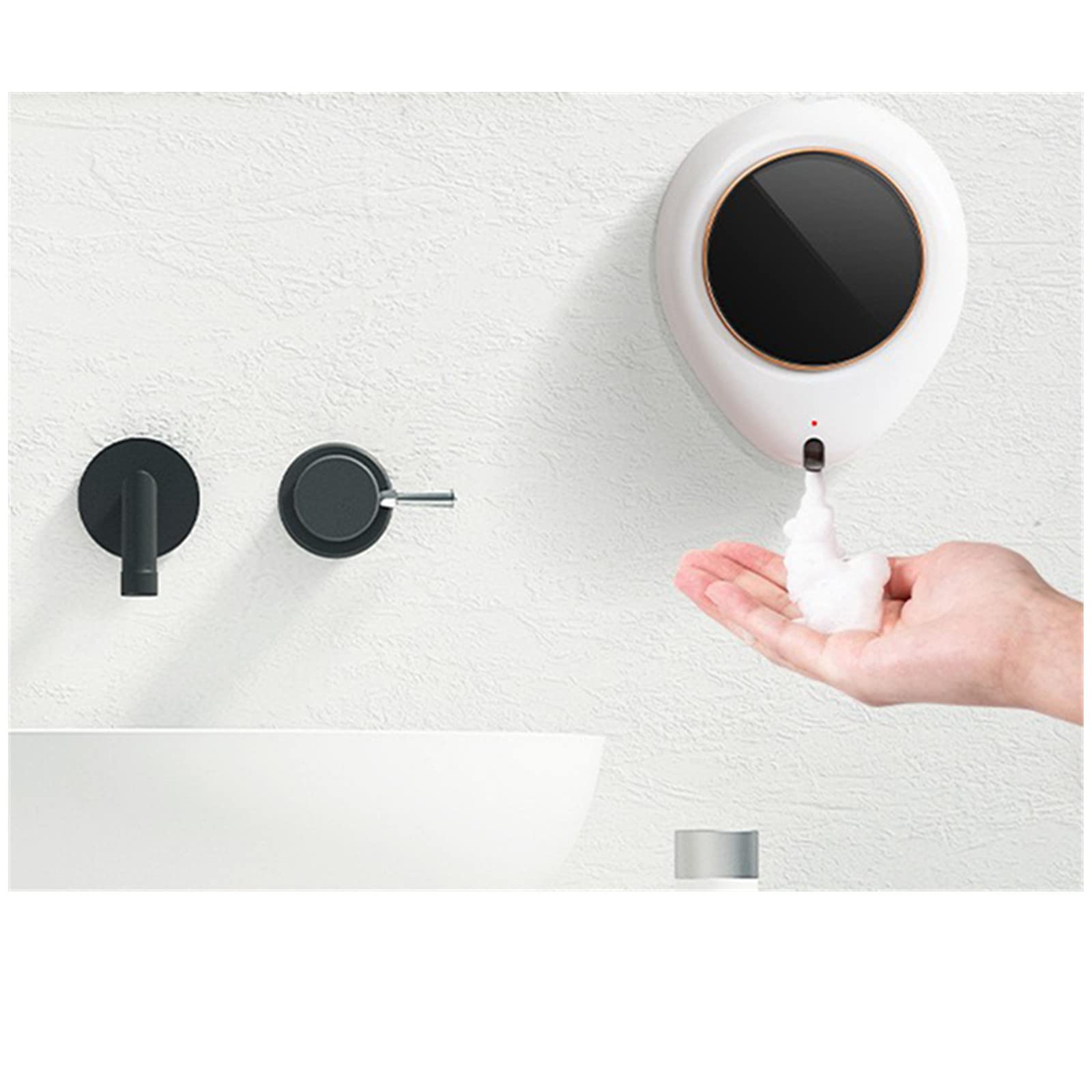 Touchless Foaming Hand Soap Dispenser - Automatic Soap Dispenser for Bathroom & Kitchen, Hands-Free Sensor Pump with 300ml Capacity - Perfect for Home, Office, and Public Restrooms