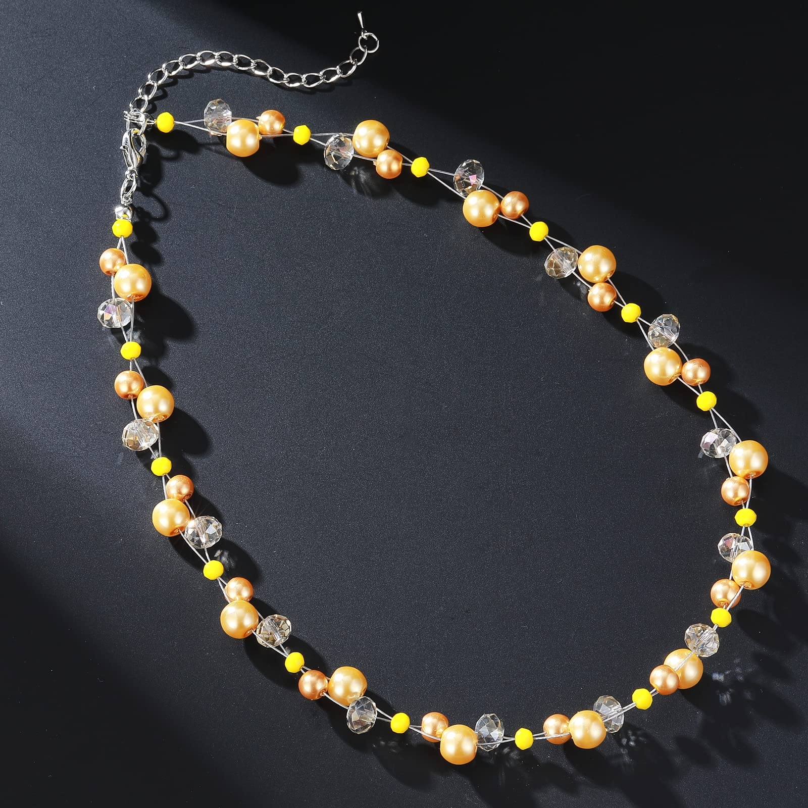 Elegant Turquoise Beaded Necklace for Women - Pearl & Crystal Bead Fashion Jewelry, Perfect Birthday Gift for Her | Ideal for Parties, Weddings & Everyday Wear