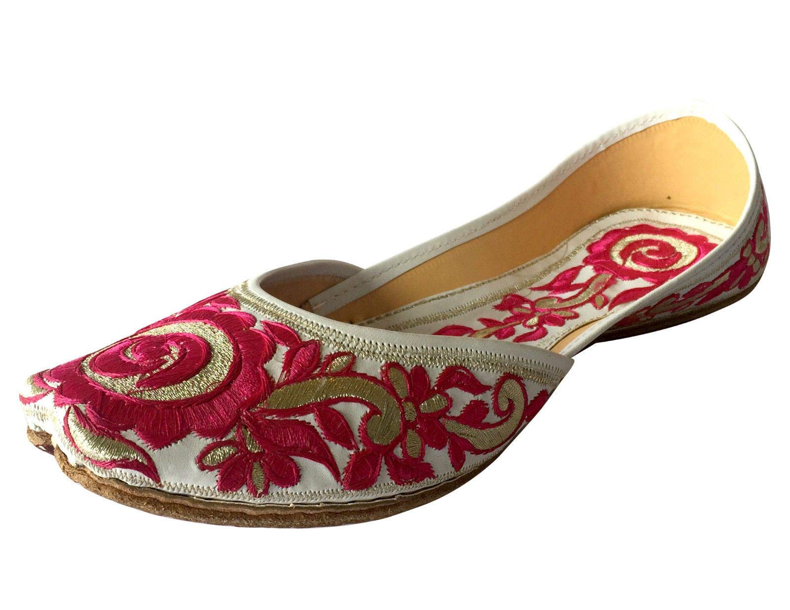 Women's Flat Ballerina Punjabi Jutti Khussa Shoes - Handmade Beaded Tribal Flats for Boho Fashion, Weddings & Ethnic Outfits | Comfortable & Stylish for Daily Wear, Parties & Cultural Events