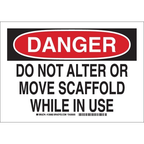 Brady 126885 Construction Site Signs - Pack of 10 | Durable Safety Warning Signs for Road Work, Building Zones & Hazard Areas