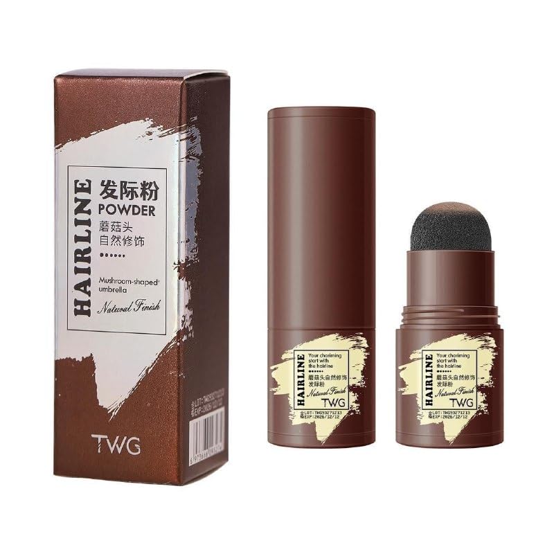 Natural Hairline Powder & Shading Sponge Pen - Waterproof Root Touch Up Concealer for Thinning Hair | Long Lasting, Buildable Eyebrow Makeup | Perfect for Daily Use, Special Occasions & Travel