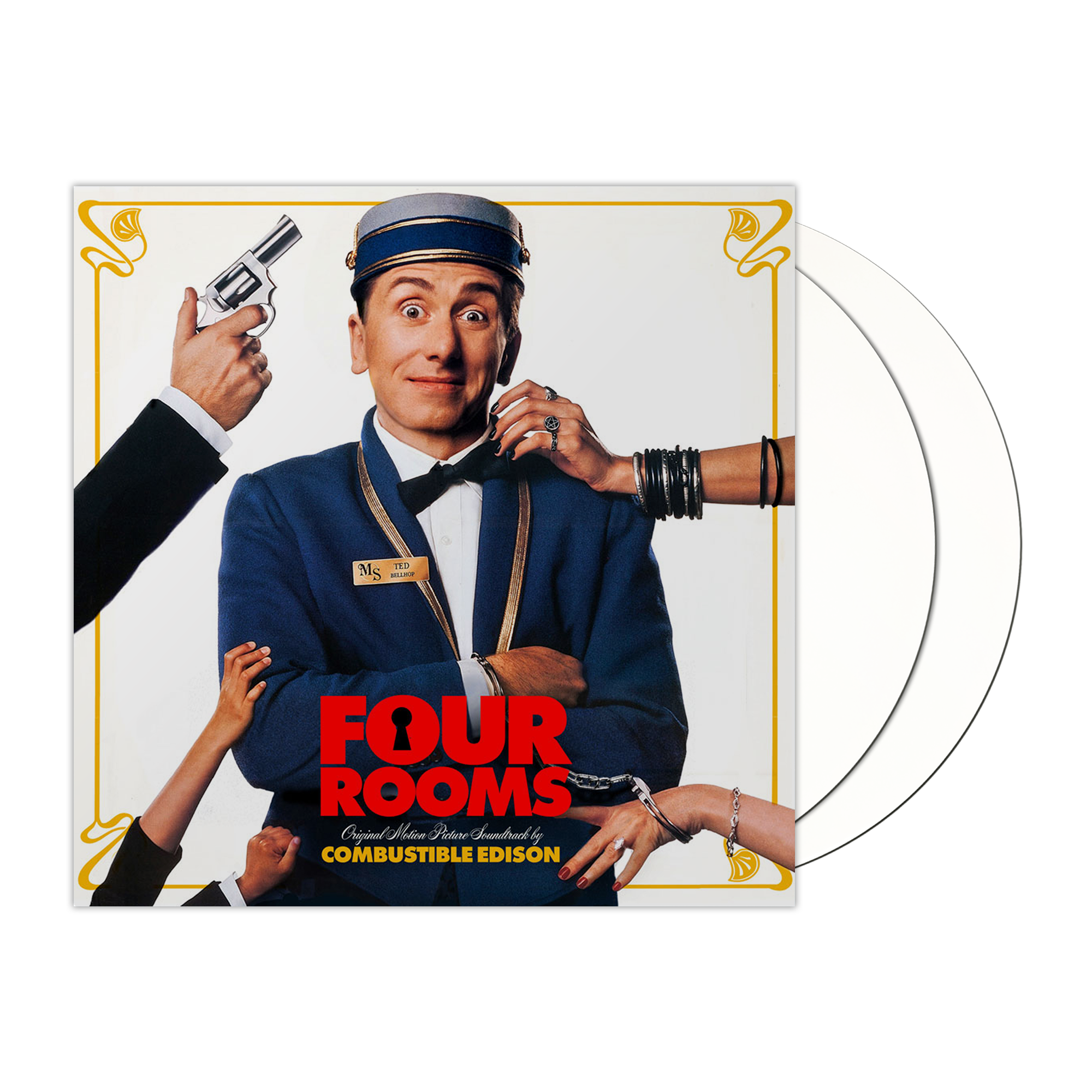 Four Rooms Original Motion Picture Soundtrack 2XLP Vinyl Record - Limited Edition Collectible for Movie Fans & Music Lovers - Perfect for Home Listening, Gifts & Vinyl Collections