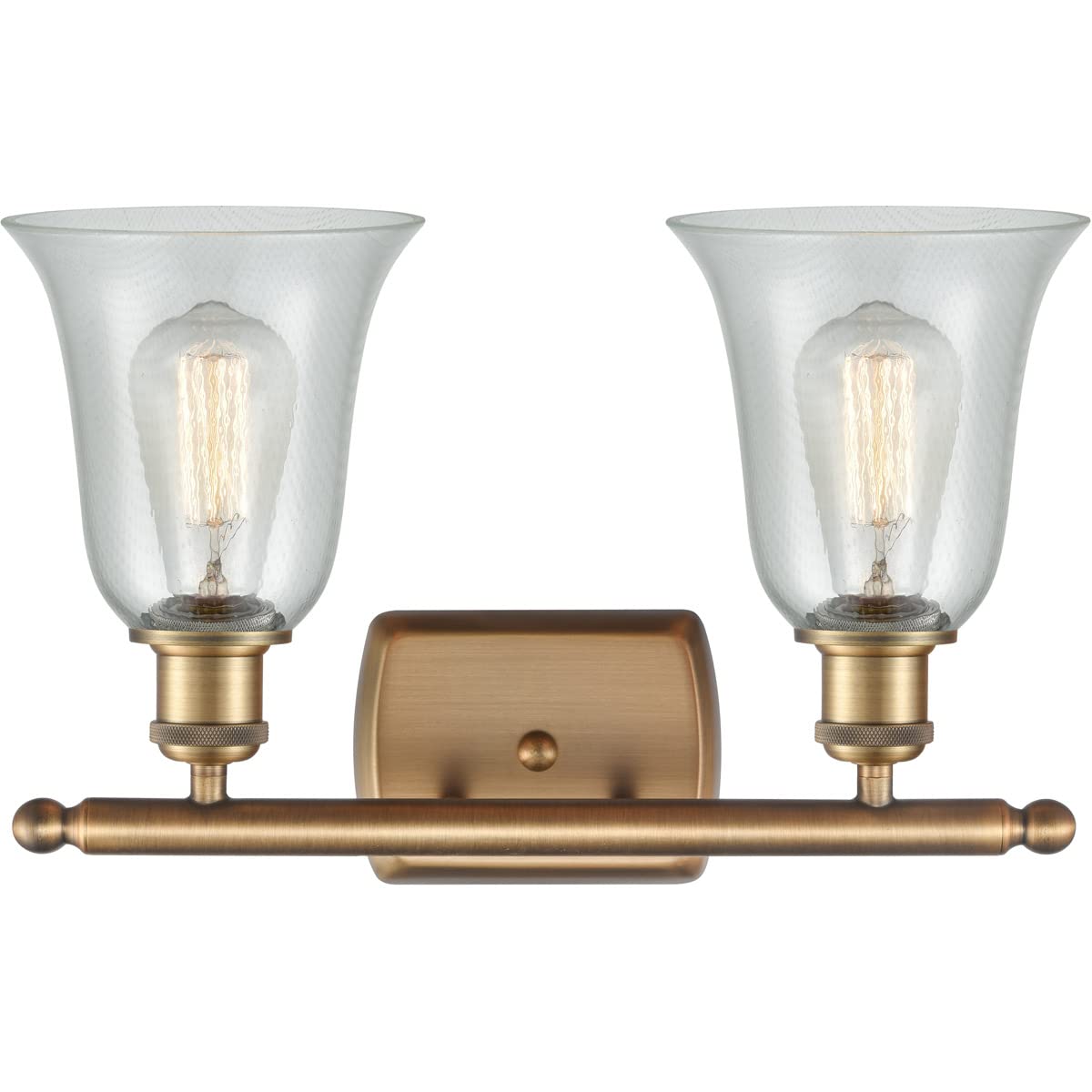 Hanover 2-Light Bathroom Vanity Light in Brushed Brass - Ballston Collection - Modern LED Lighting for Bathroom & Powder Room Makeovers