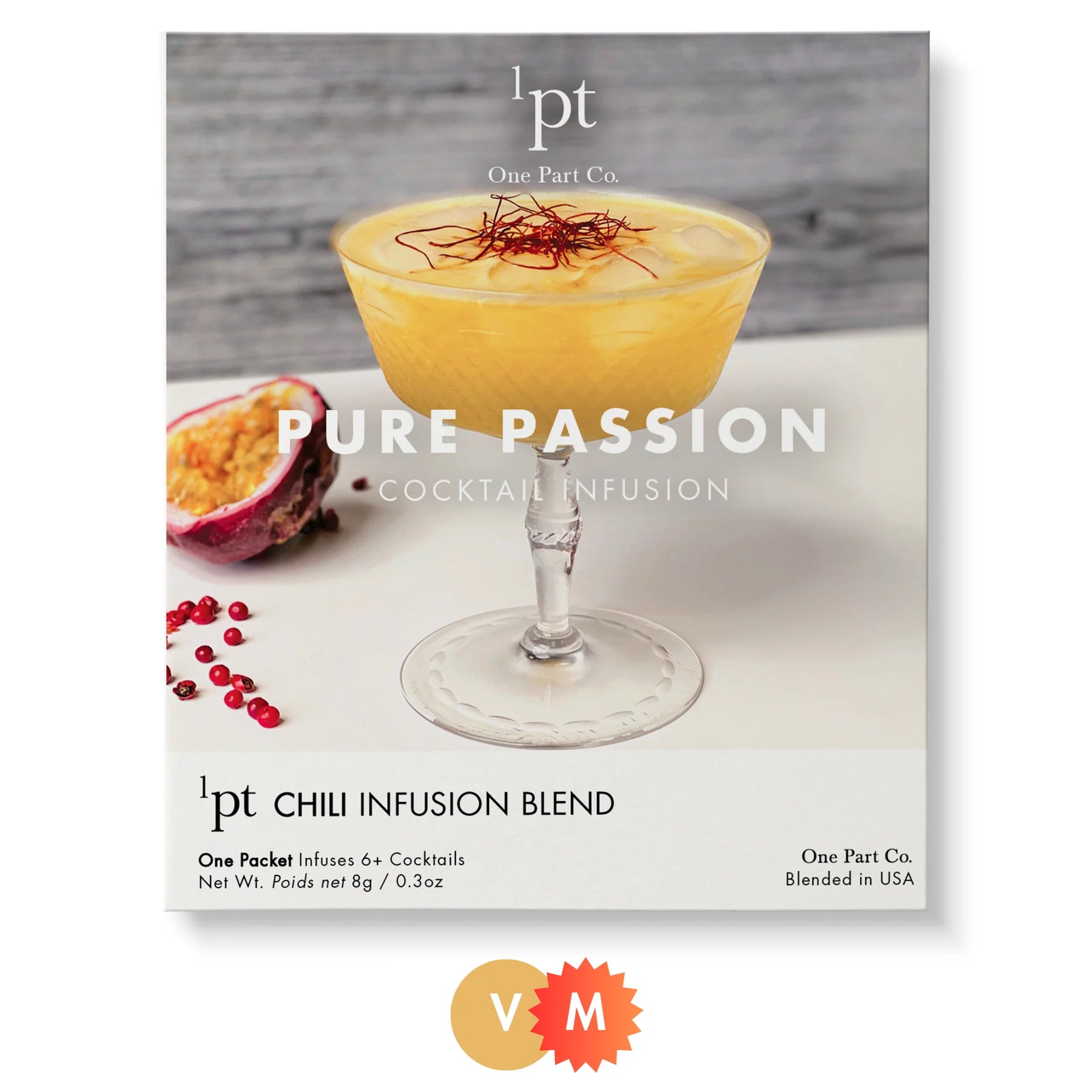 1 PT Cocktail Infusions, Pure Passion - Premium Cocktail Mixer for Bartenders & Home Bars - Perfect for Mojitos, Margaritas & Summer Drinks