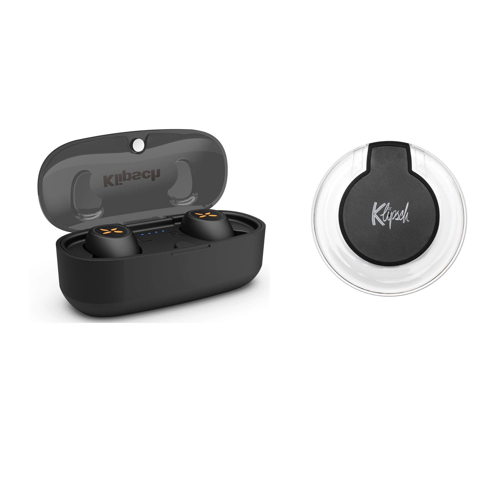 Klipsch S1 True Wireless Bluetooth Earbuds with Wireless Charging Case - IPX4 Waterproof, 32H Playtime, Built-in Mic for Calls - Perfect for Gym, Running, Travel & Commuting
