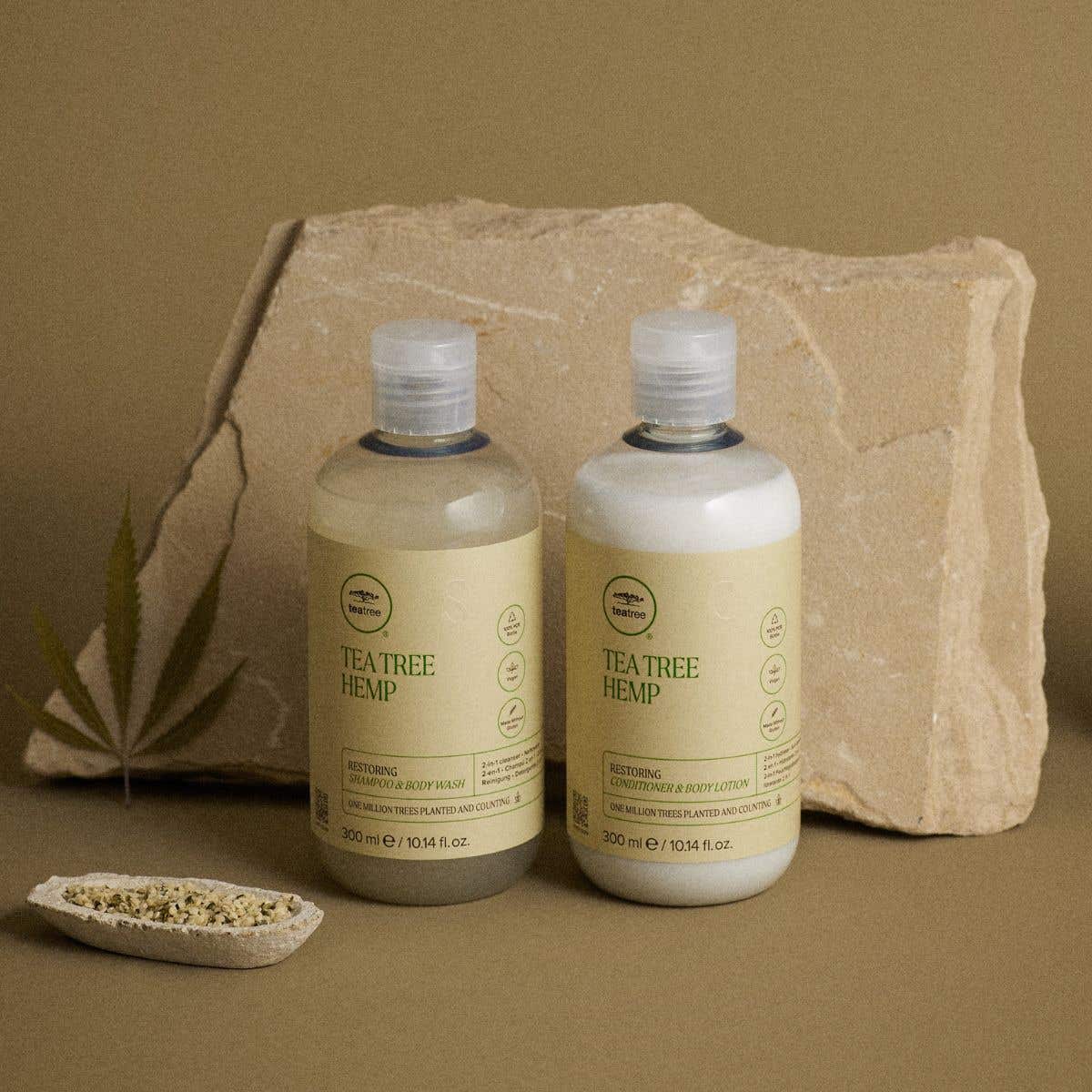 Organic Hemp Restoring Shampoo & Body Wash for Dry Damaged Hair & Skin - Hydrating & Nourishing Formula for Daily Use at Home, Gym & Travel