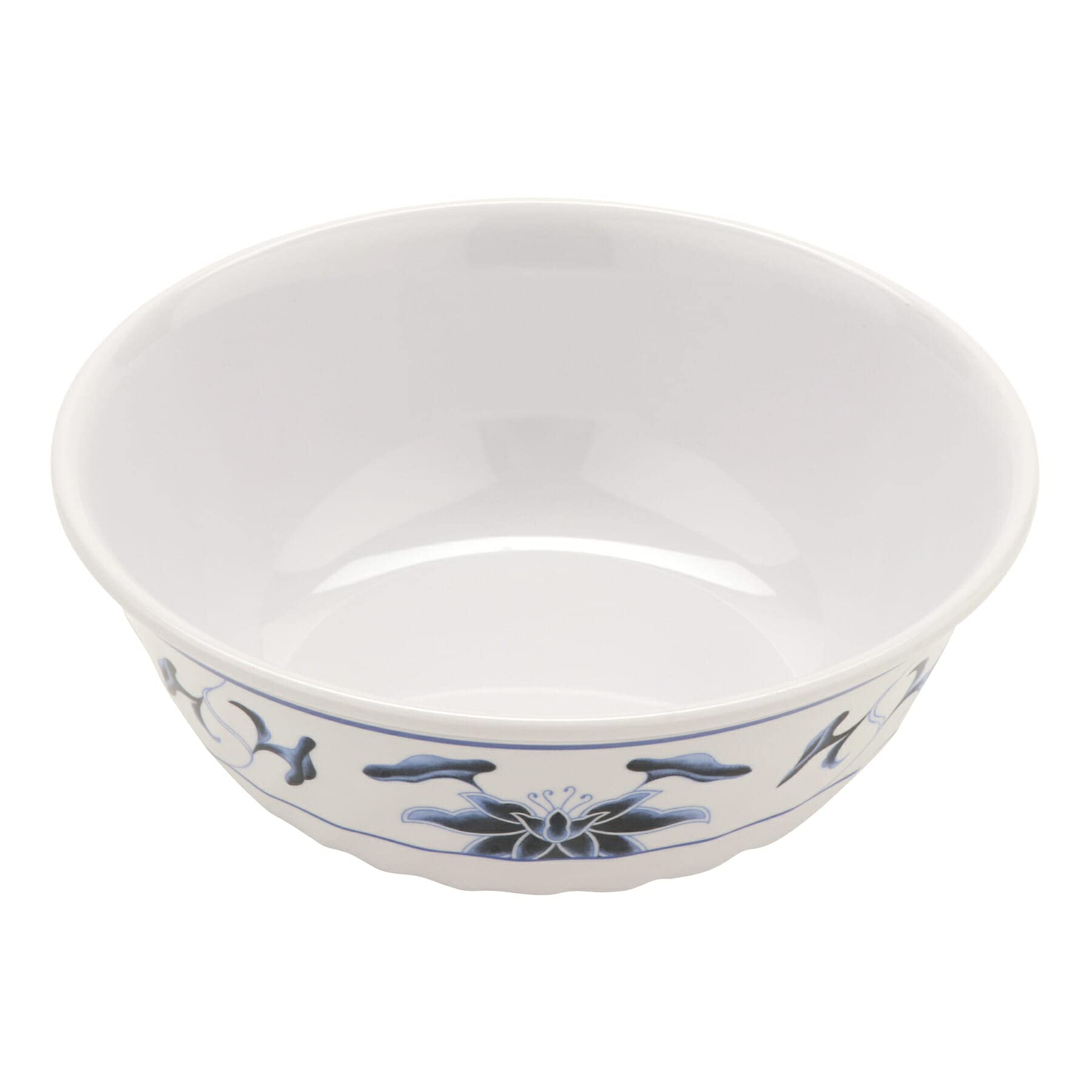 G.E.T. M-609-B White 2.3 qt Fluted Melamine Bowls - Set of 12, Water Lily Collection - Perfect for Salads, Parties, Picnics & Home Decor