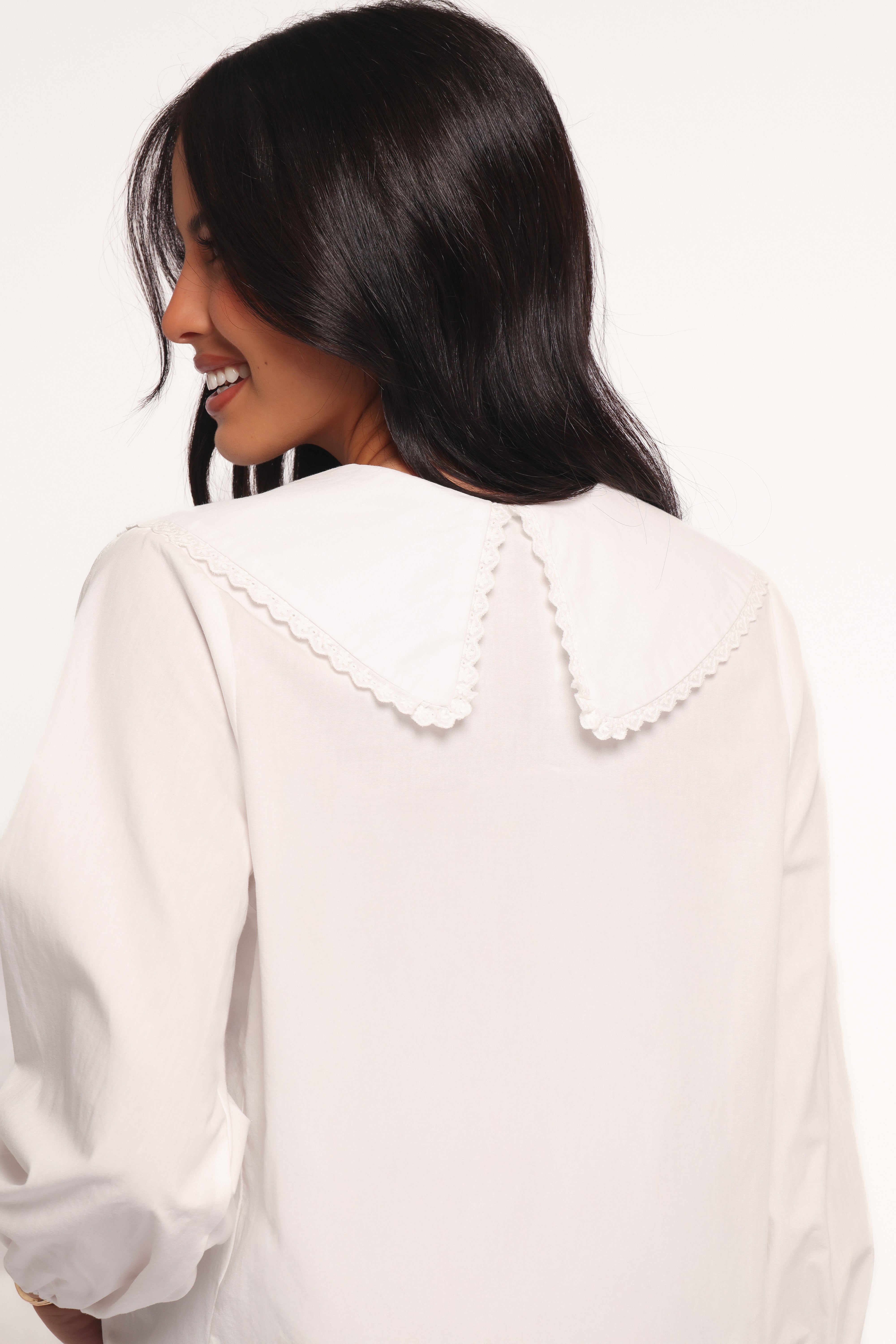 Kenna Women's Long Sleeve Casual T-Shirt - Soft Cotton Basic Top for Everyday Wear (White) | Perfect for Work, Layering & Fall Outfits