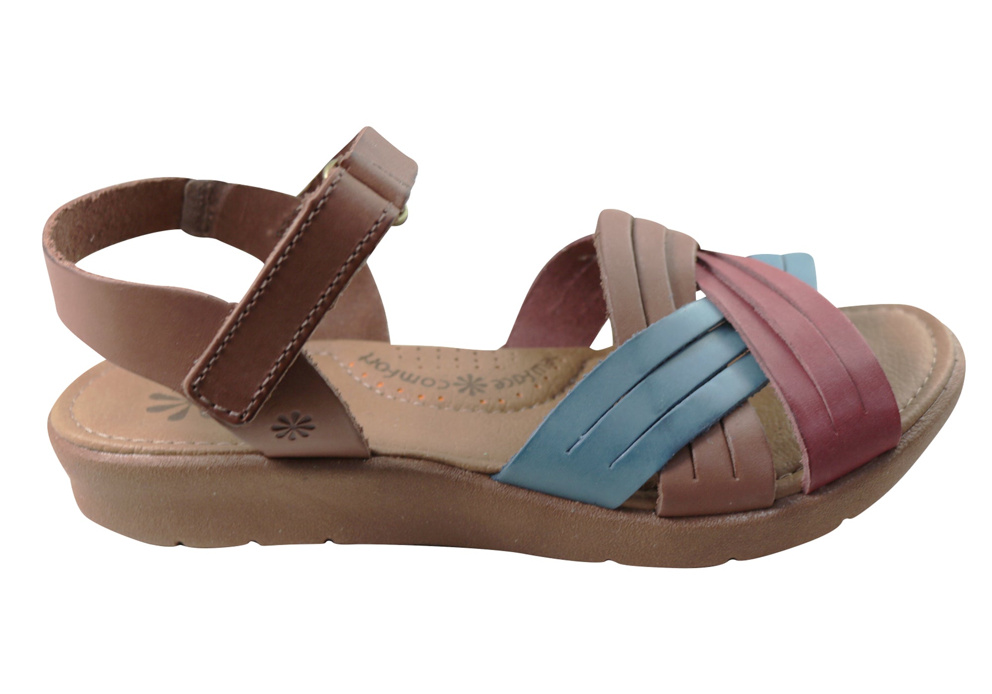 Bellis Women's Comfortable Leather Sandals - Handmade in Brazil - Casual Summer Walking Shoes for Beach, Travel & Everyday Wear