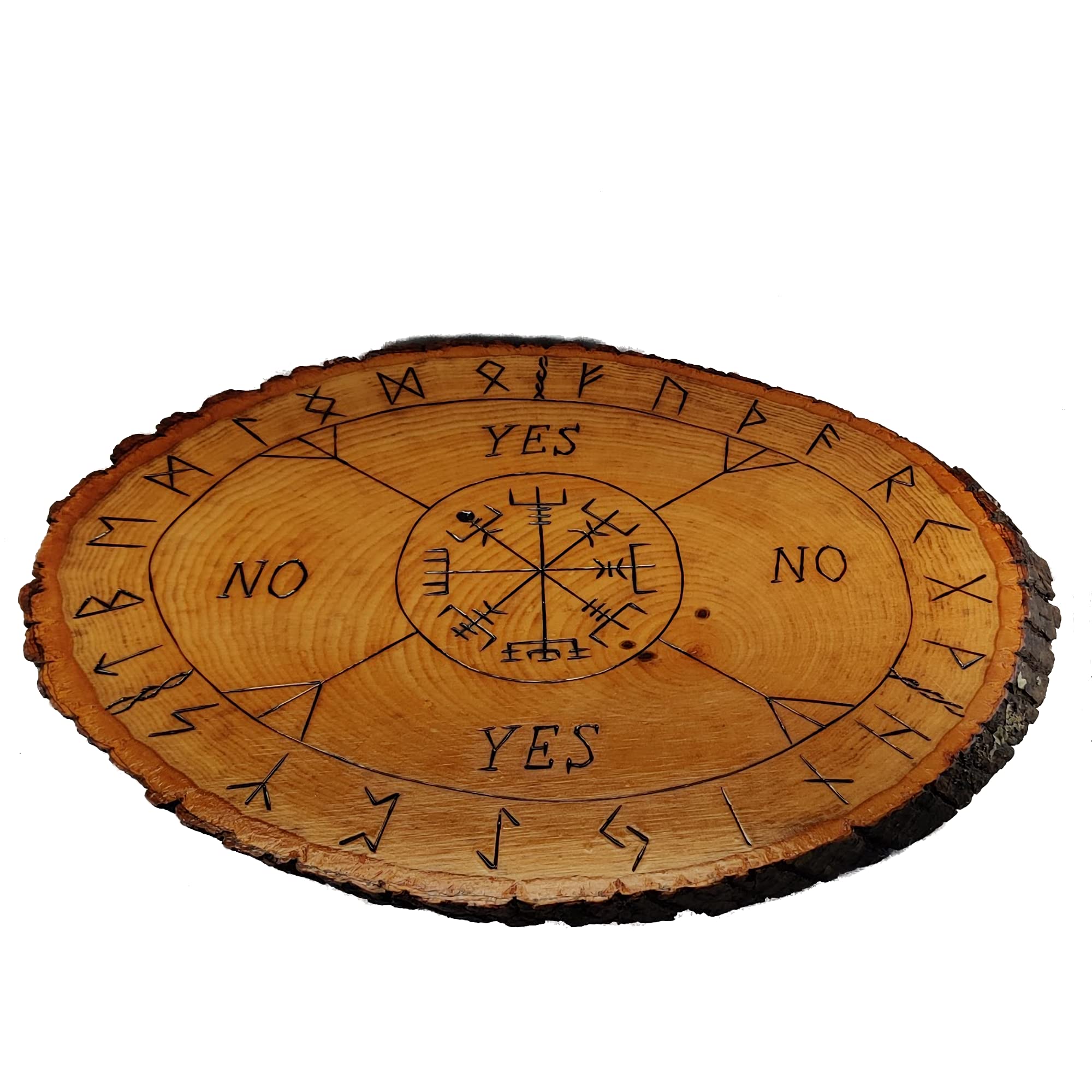 Wooden Rune Pendulum Board with Pendulum - 9-12 Inch Divination Tool for Spiritual Dowsing, Energy Healing & Psychic Readings | Perfect for Meditation, Tarot Sessions & Metaphysical Practices