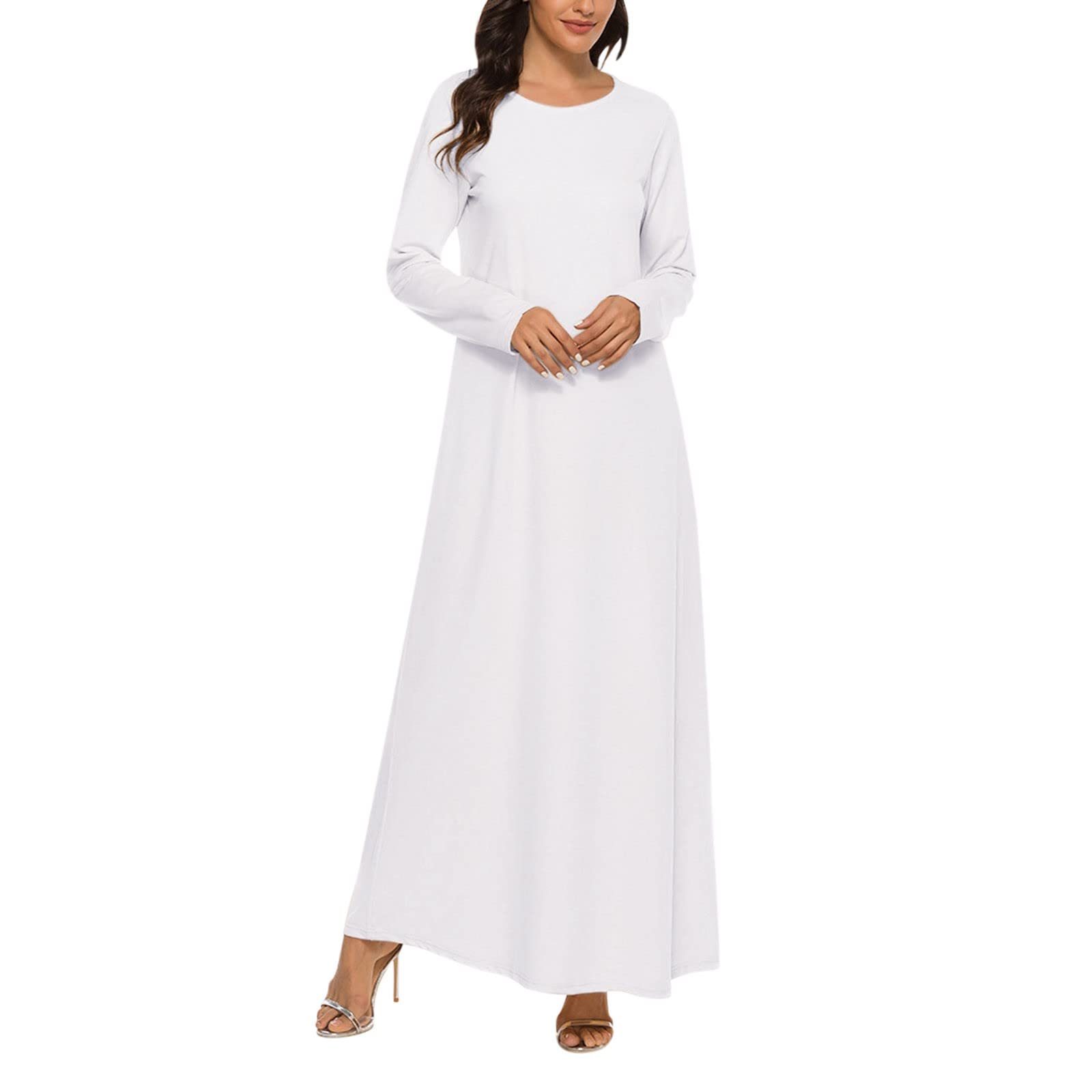 Elegant Long Sleeve Muslim Abaya Dress for Women - Modest Islamic Business Attire & Casual Wear - Perfect for Office, Prayer & Special Occasions