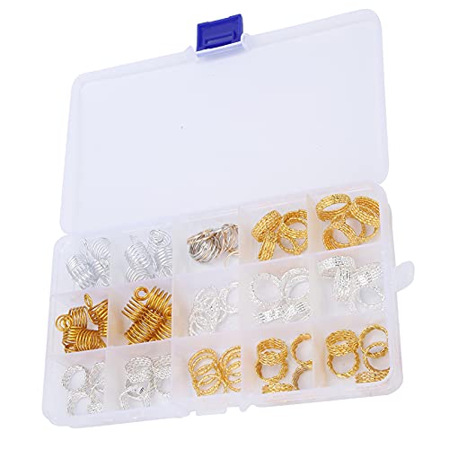 Stylish Hair Beads for Braids & Dreadlocks - Fashionable Hair Rings & Braid Accessories for Women & Men - Perfect for Parties, Fashion Shows, Photography & Everyday Wear
