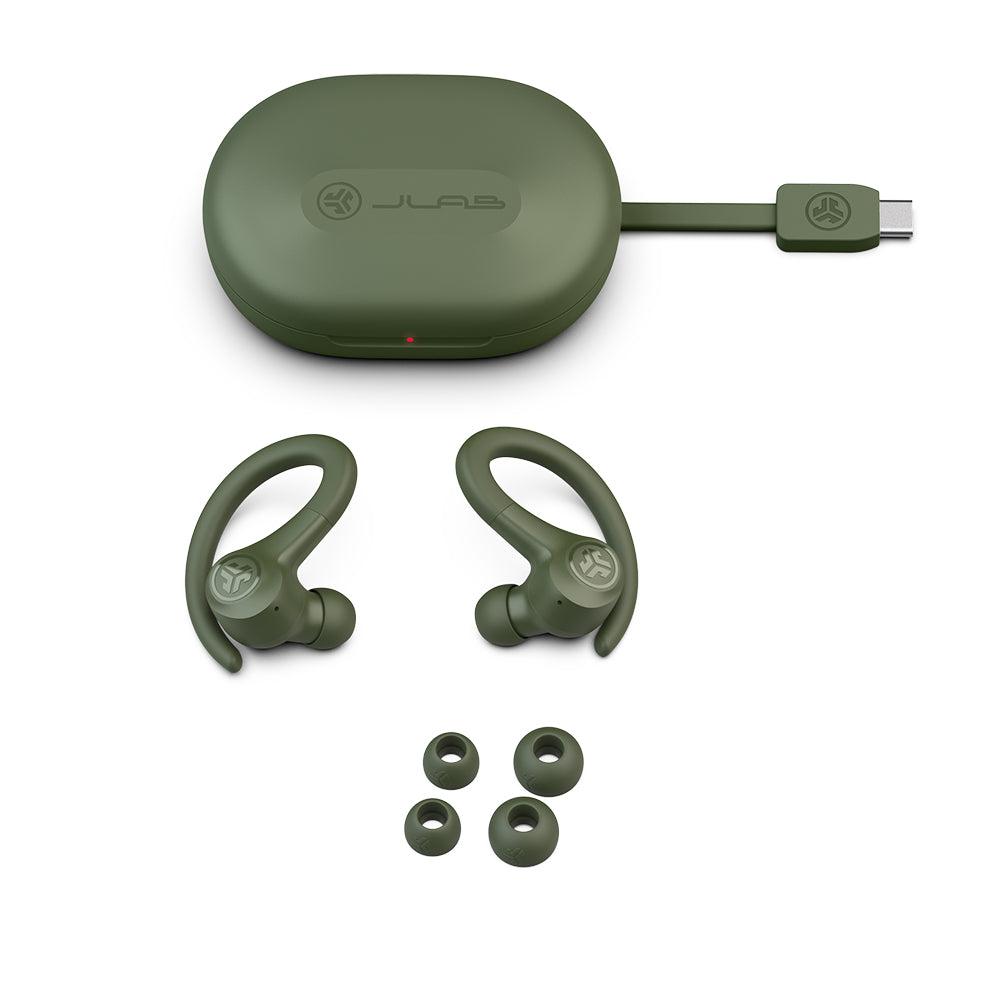 GO Sport+ True Wireless Earbuds with Bluetooth 5.0, IPX7 Waterproof, 30H Playtime - Green (BWP) - Perfect for Running, Gym Workouts & Outdoor Activities