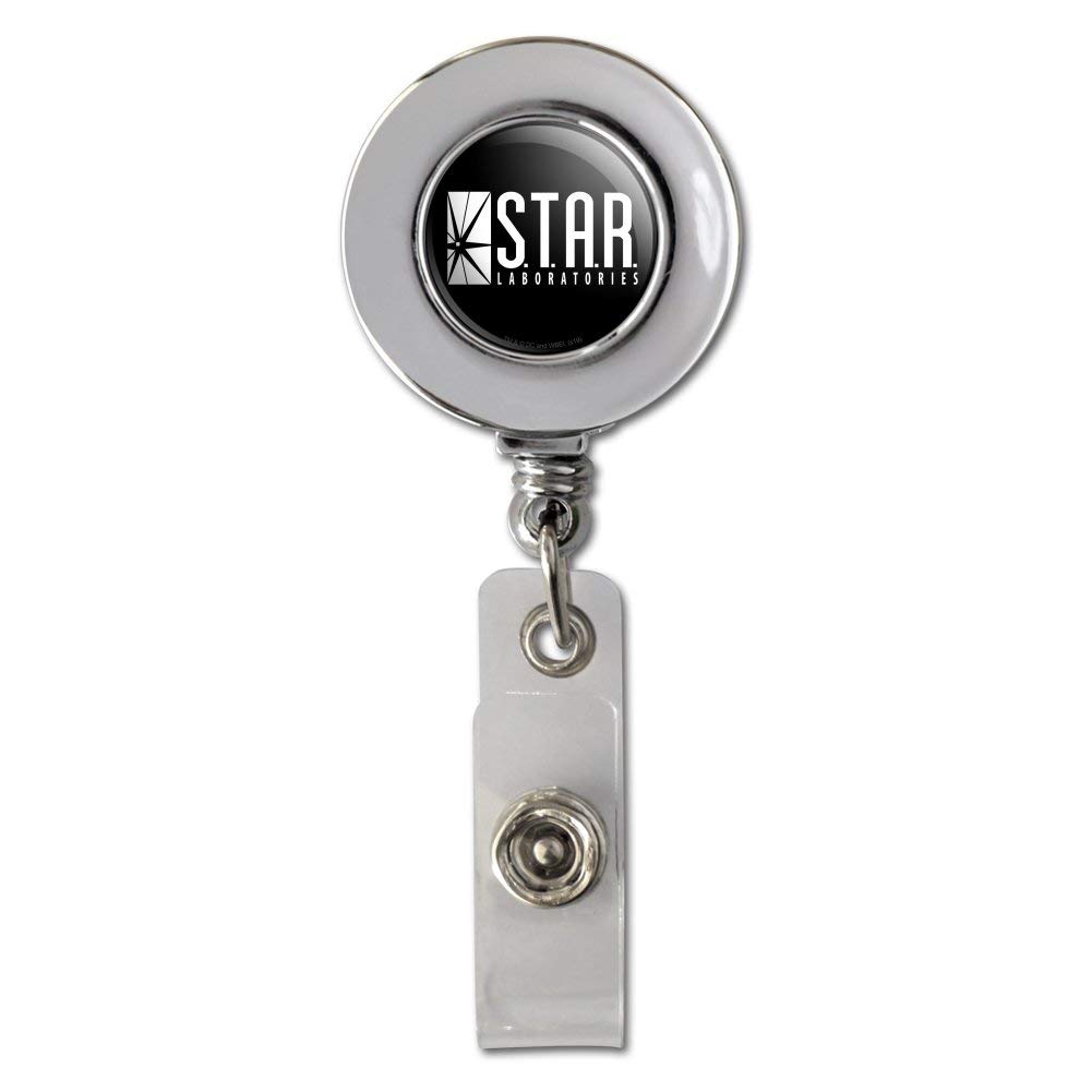 Flash TV Series Star Labs ID Badge Holder - Retractable Clip for Work & Cosplay