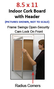 8.5 x 11 Inch Cork Bulletin Board with Aluminum Frame - Wall Mount Office Notice Board for Home, Classroom & Office Organization (Rounded Corners, White) - Perfect for Memos, Photos & Important Notes