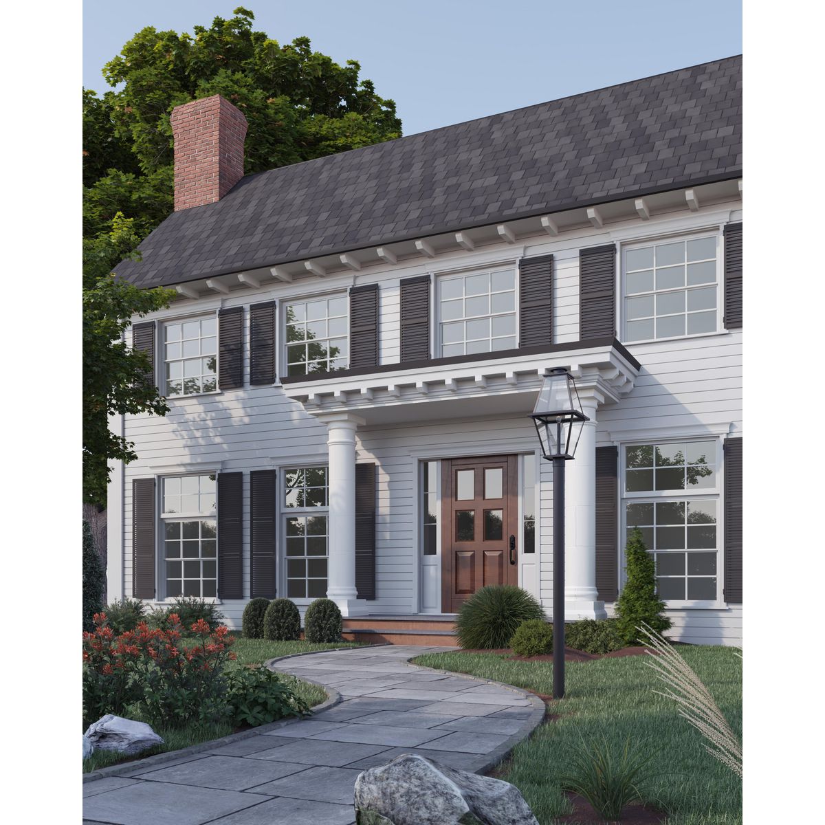 Bradshaw Collection Clear Glass Outdoor Post Lantern - Weatherproof Single Light Fixture for Porch, Patio, Garden & Pathway Lighting | Durable Exterior Wall Mount Design