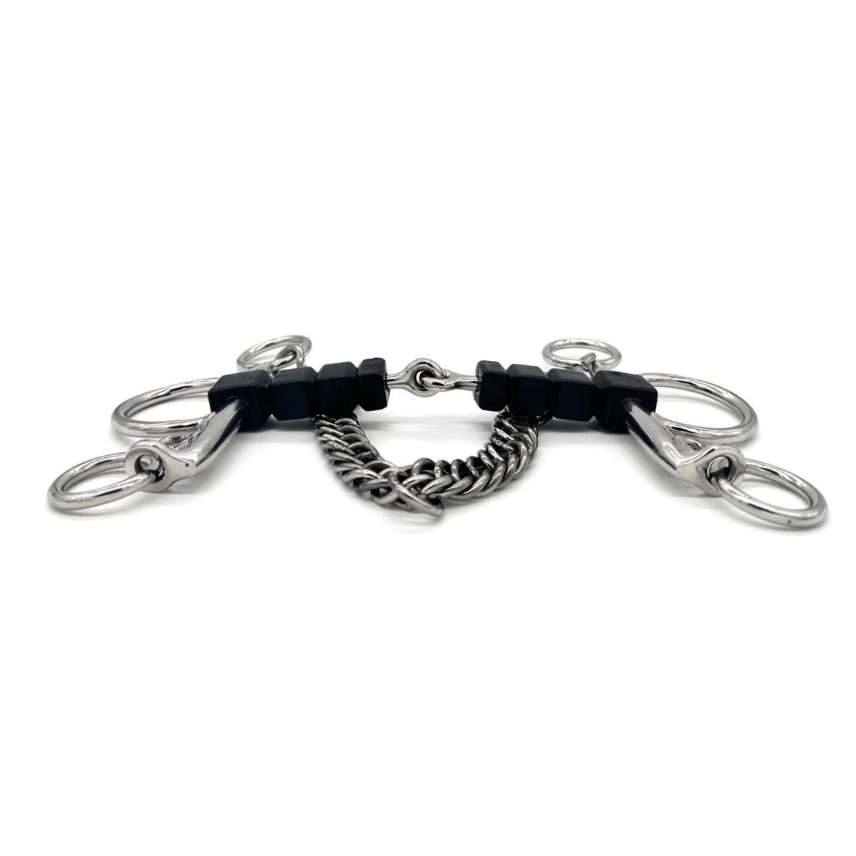 AJR Rubber Block Pelham Bit - Comfortable Horse Bit for Dressage & Jumping - Perfect for Training & Show Riding