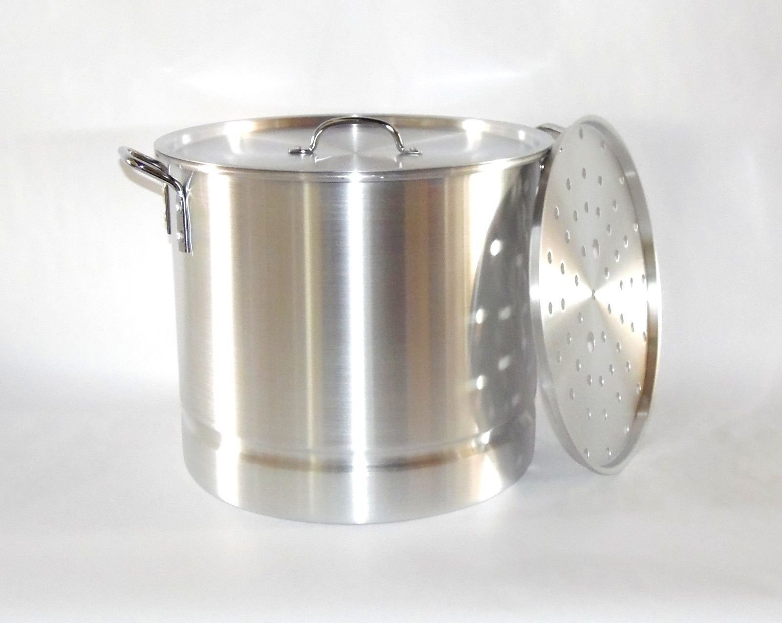 52 Qt Aluminum Steamer Pot with Lid - Premium Tamalera Vaporera for Cooking, Steaming & Stock - 13 Gallon Large Capacity - Perfect for Restaurants, Catering & Home Kitchens