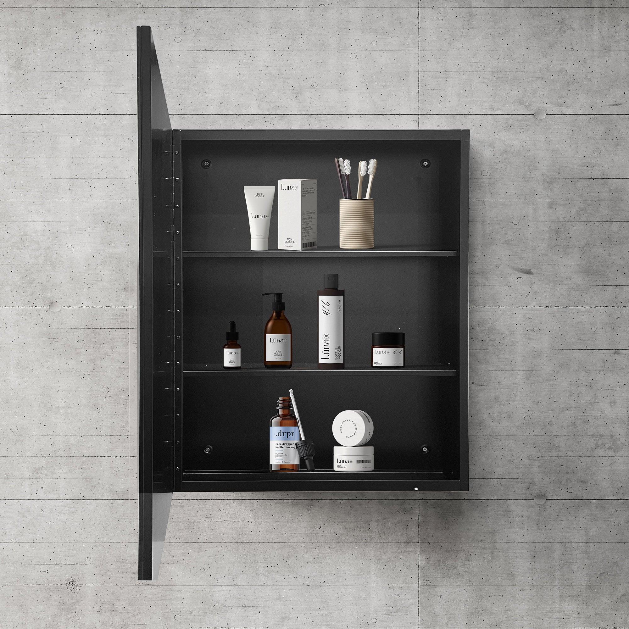 20 x 26 Inch Medicine Cabinet Mirror - Wall Mount or Recessed Bathroom Storage with Adjustable Shelves - Perfect for Bathroom, Living Room & Bedroom Organization