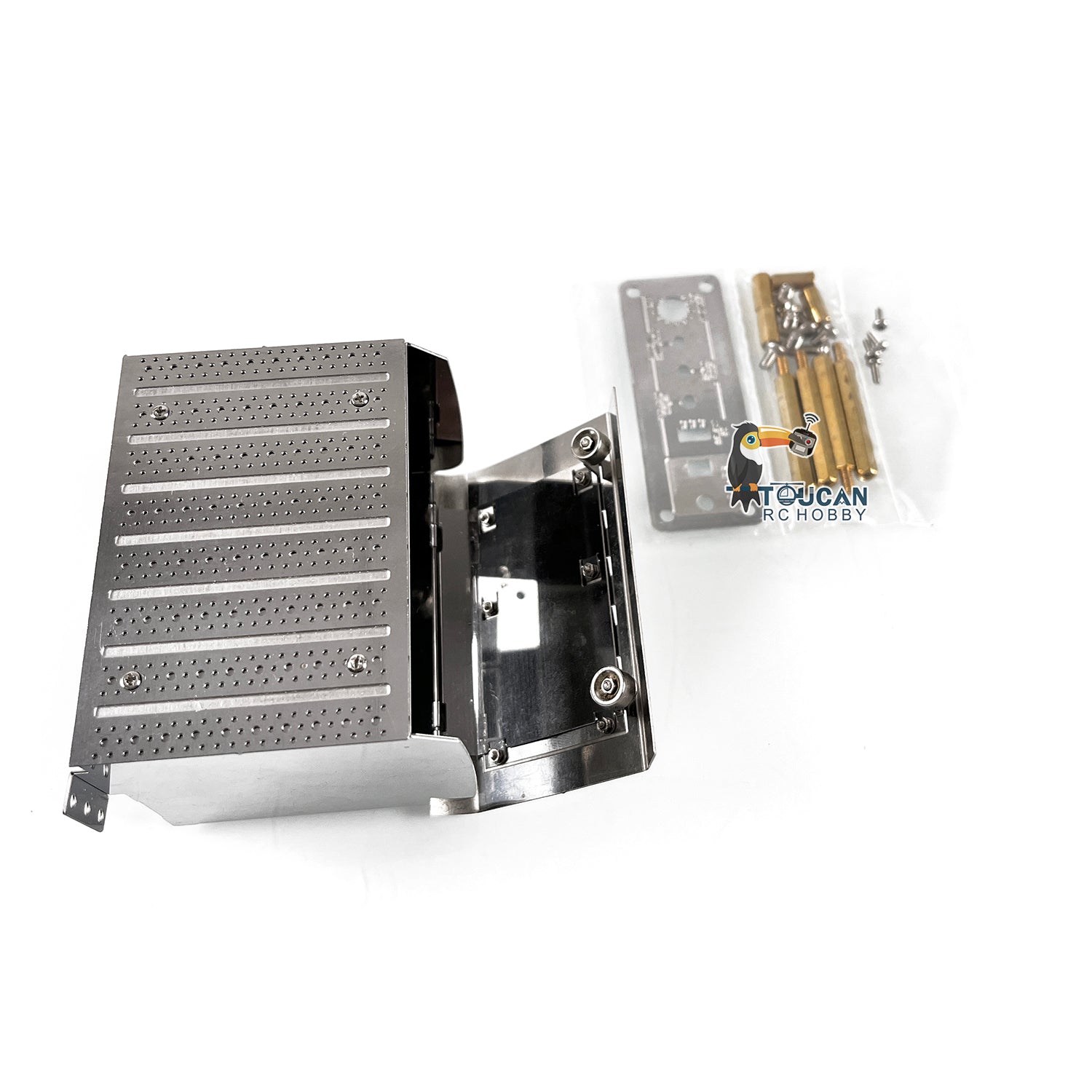 Universal Metal Tool Box Spare Part for Tamiiya 1:14 Scale RC Tractor Truck TGX 540 56325 Tipper Model - Durable Degree Radio Truck Accessory for RC Construction Vehicle Scenes & Display Collections