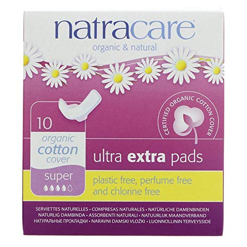 Natracare Ultra Extra Pads With Wings - Super Absorbency (10 Count, 8 Pack) | Organic Cotton Feminine Care | Perfect for Overnight Protection & Heavy Flow Days