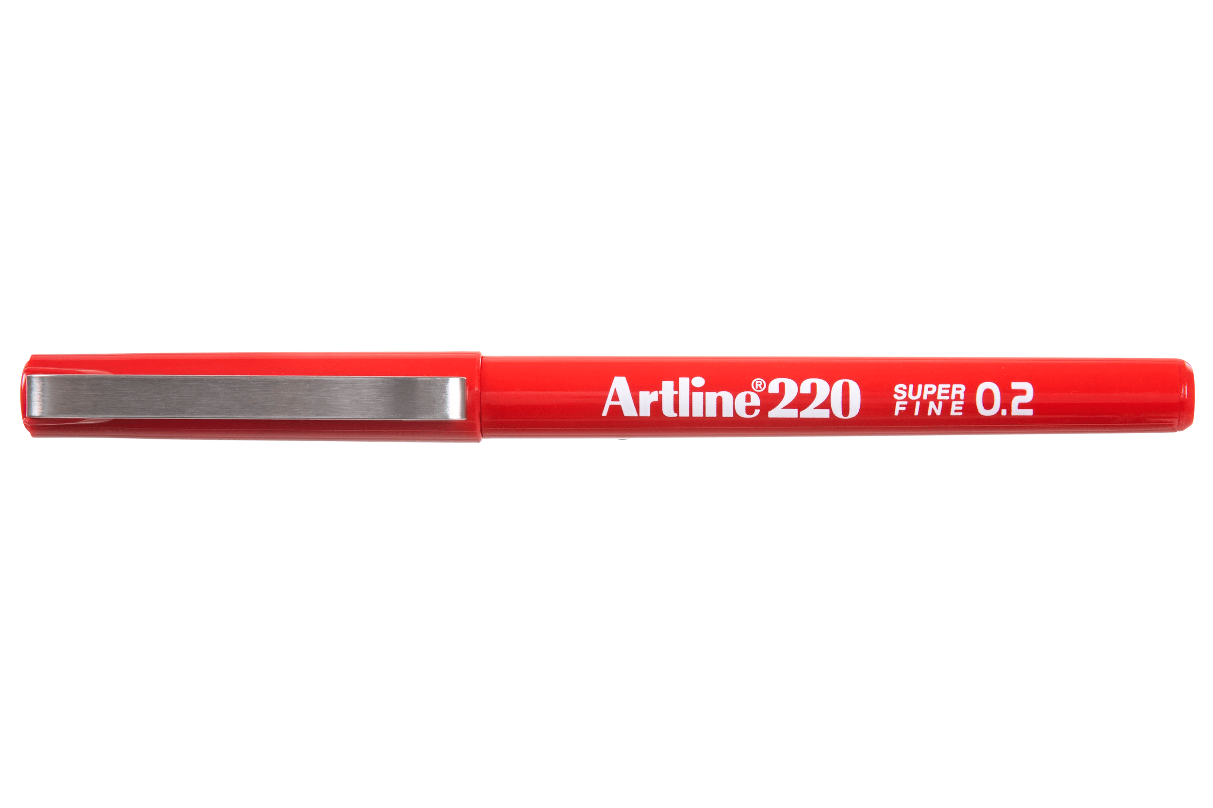 Artline 220 Fineliner Pen 0.2mm Fine Tip Red - 12 Pack for Sketching, Drawing & Calligraphy - Perfect for Artists, Students & Office Use