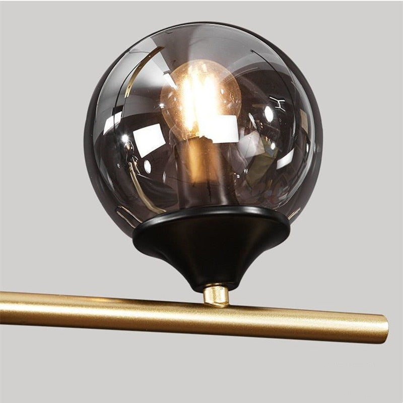 Elegant Glass Ball Chandelier - Modern Crystal Pendant Light Fixture for Kitchen, Dining Room, Living Room & Bedroom Decor