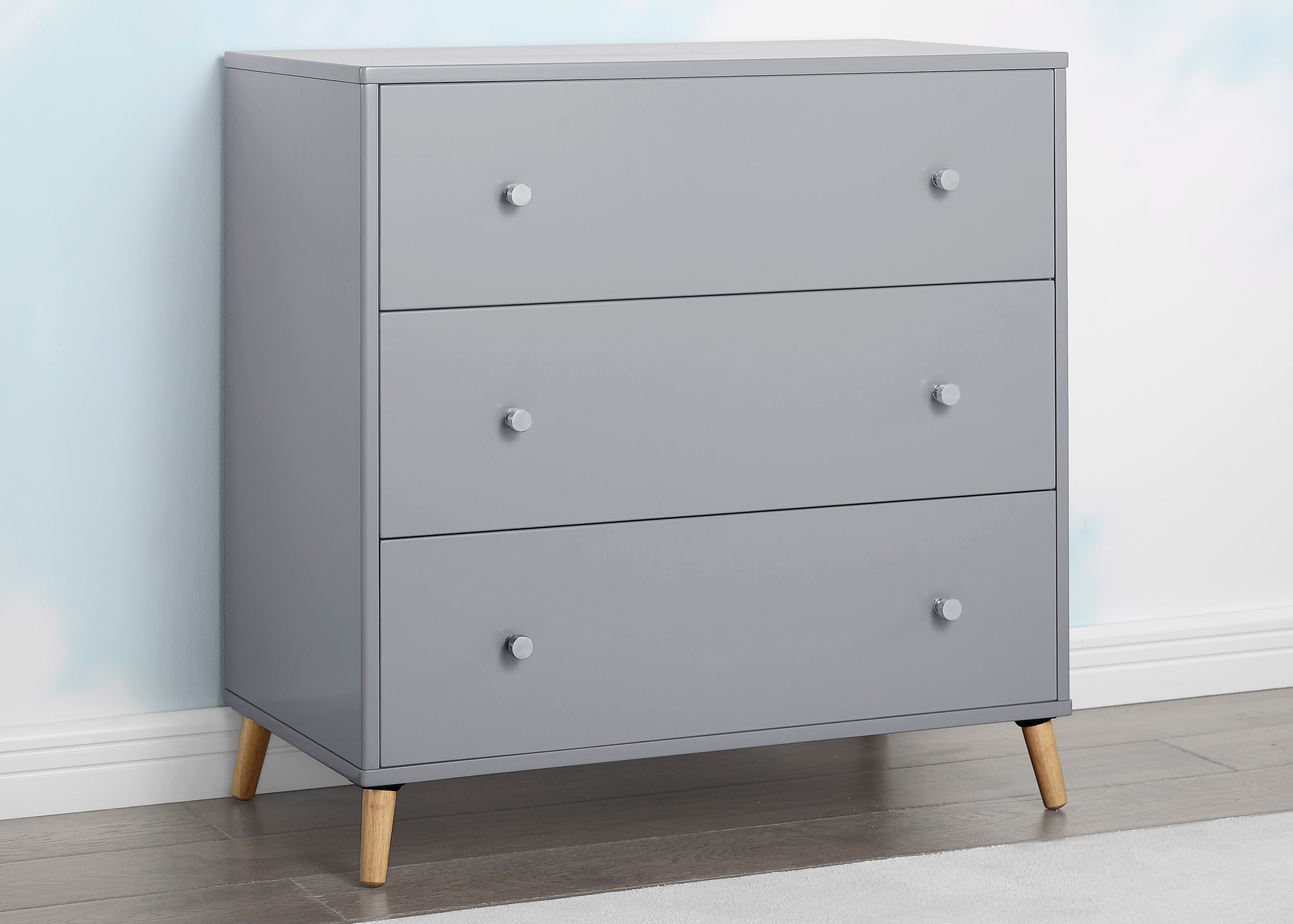Jordan 3 Drawer Dresser - Modern Wooden Chest of Drawers for Bedroom Storage | Perfect for Clothes, Linens & Home Organization