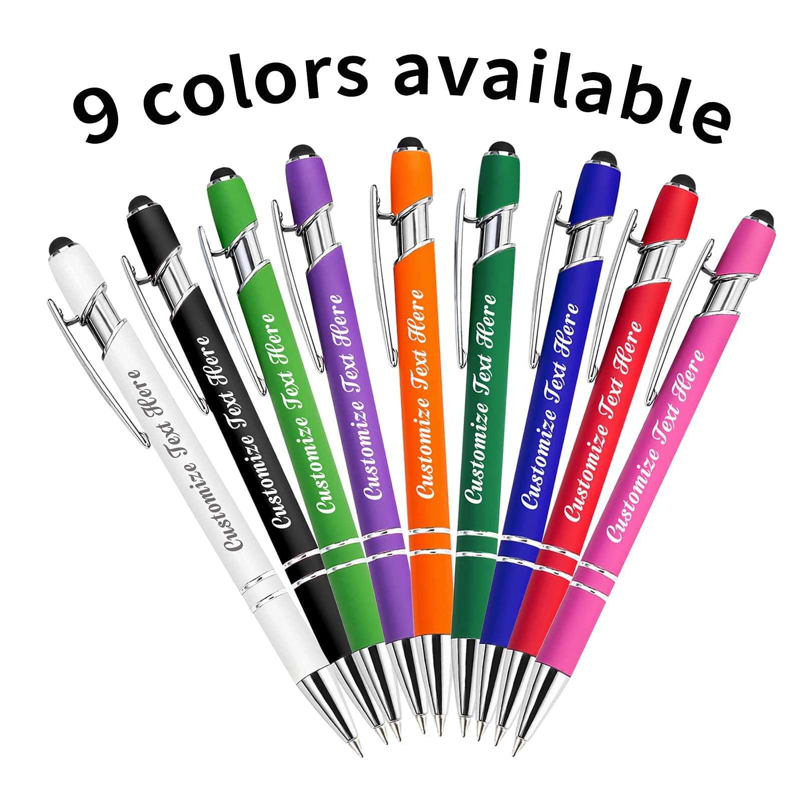 Custom Ballpoint Pens Bulk 500 Pcs - Personalized with Name & Logo - Free Engraving - Ideal for Corporate Gifts, Birthday Presents, Graduation Favors, Promotional Events & Office Supplies