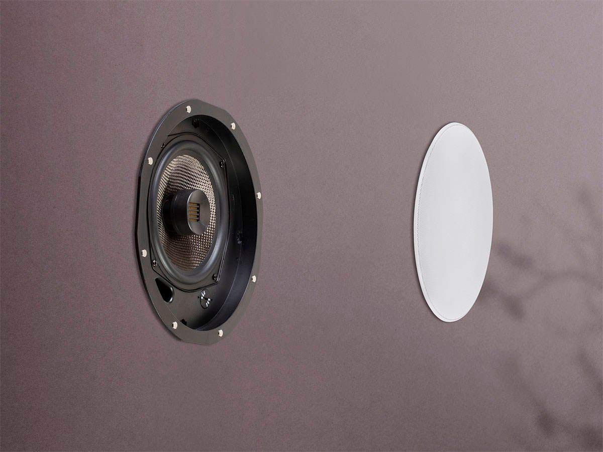 Monoprice 6.5 Inch 3-Way Carbon Fiber In-Wall Column Speaker with Ribbon Tweeter - Black Amber Series - Perfect for Home Theater, Surround Sound & Music Listening