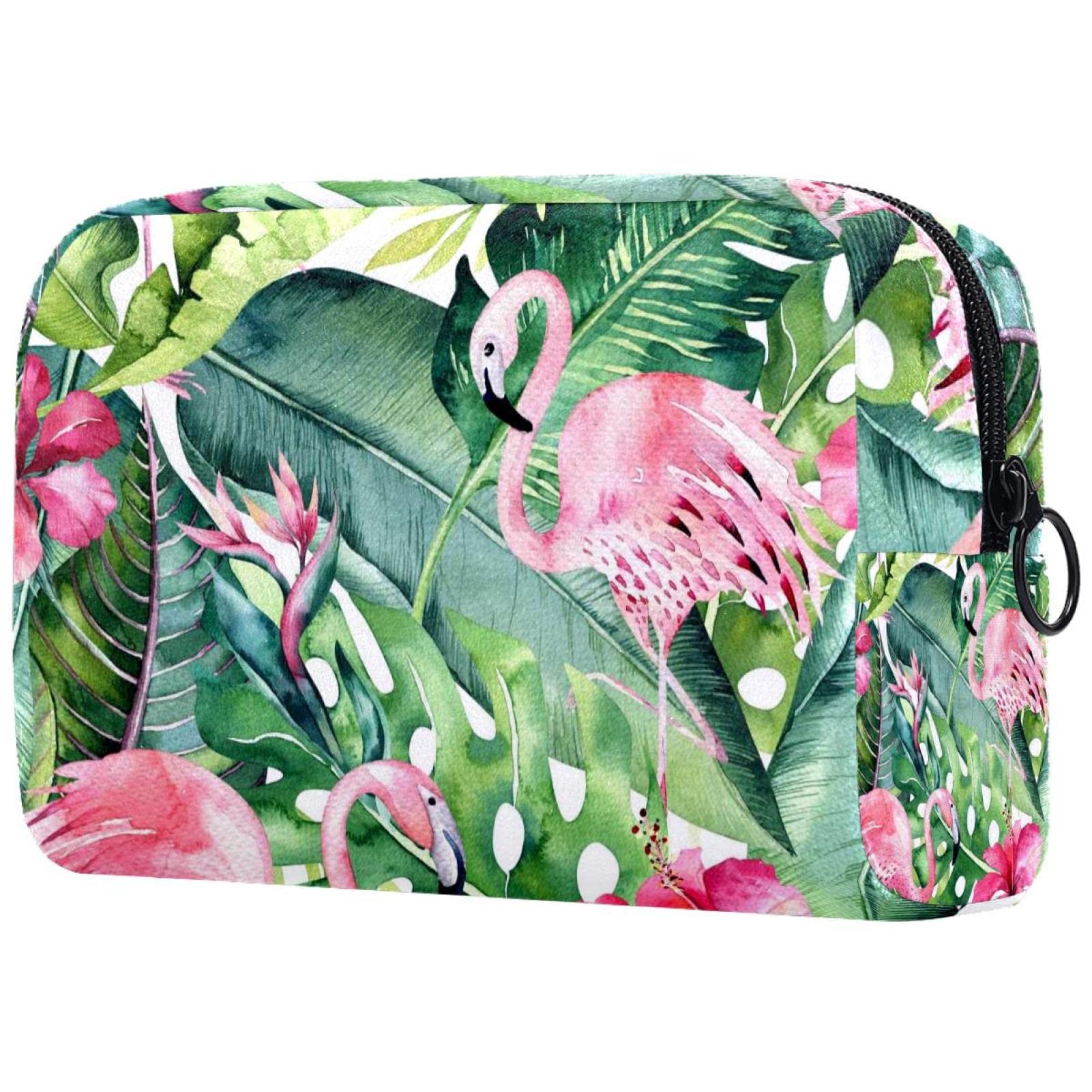 Exotic Hibiscus Cosmetic Bag for Women - Large Travel Makeup Pouch with Zipper | Perfect for Toiletries & Organizing