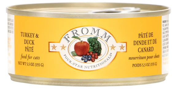 Premium Fromm Turkey & Duck Pate Cat Food - Grain-Free Wet Food for Kittens & Adult Cats - Perfect for Picky Eaters & Special Occasions