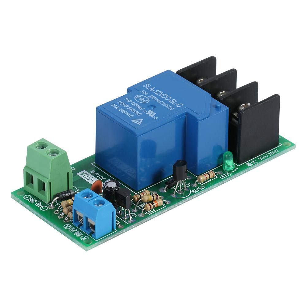 12V DC Adjustable Delay Timer Switch Module (0-60min) - 250VAC/30VDC 30A Optocoupler Relay for Home Automation, Industrial Control & DIY Projects