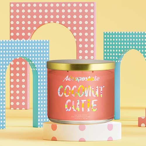 Aeropostale Scented Soy Candle - Coconut Cutie Fragrance | Long-Lasting, Natural Soy Wax | Perfect for Home, Bathroom, Bedroom & Relaxation