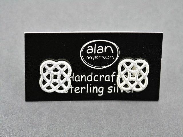 Curved Mandala Stud Earrings - Sterling Silver Jewelry for Women - Perfect for Boho, Hippie & Festival Fashion